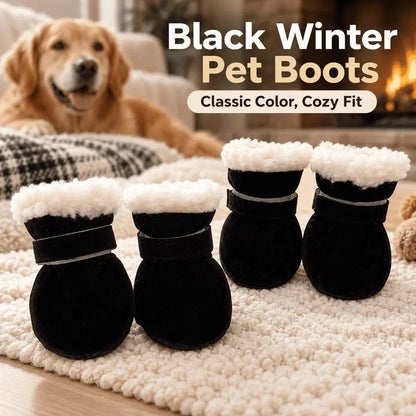 🎉Soft Velvet Puppy Booties, Warm Non-Slip Paw Covers for Small Dogs