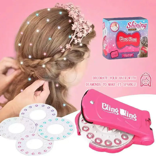 🎀Bling Bling Hair Gemstone Styling Set – 180 Colorful Gems for Girls