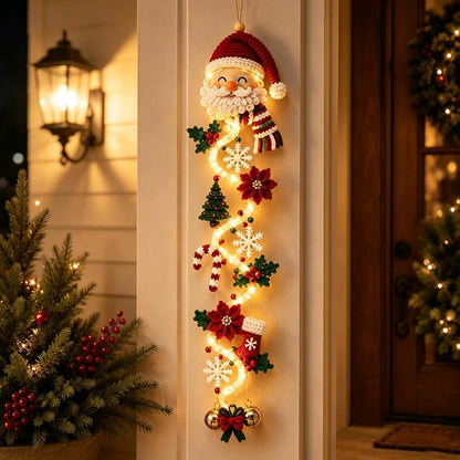 🎀Glowing Christmas Door Hanger – Lighted Vertical Holiday Décor