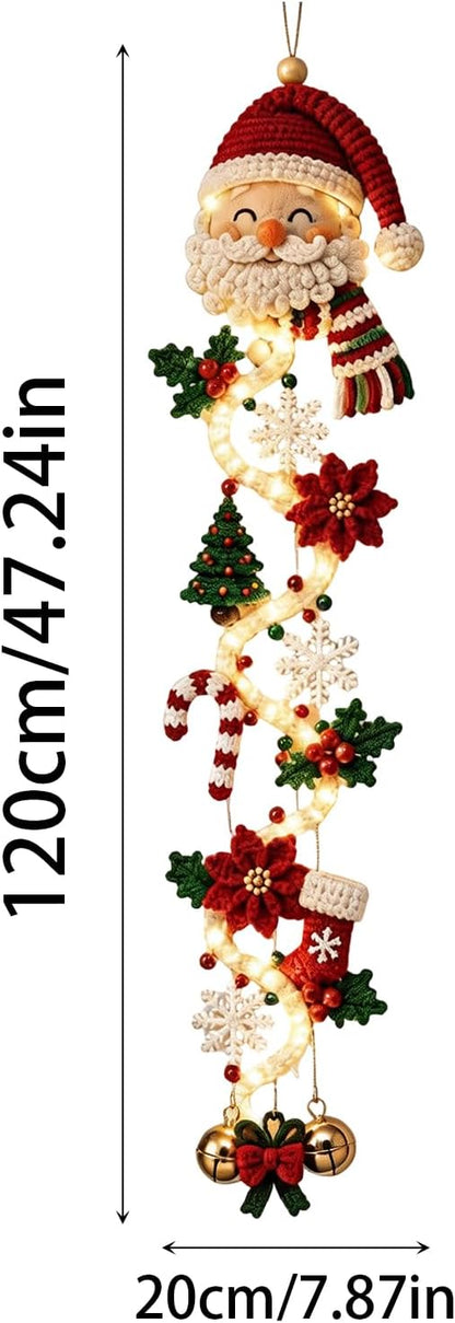 🎀Glowing Christmas Door Hanger – Lighted Vertical Holiday Décor