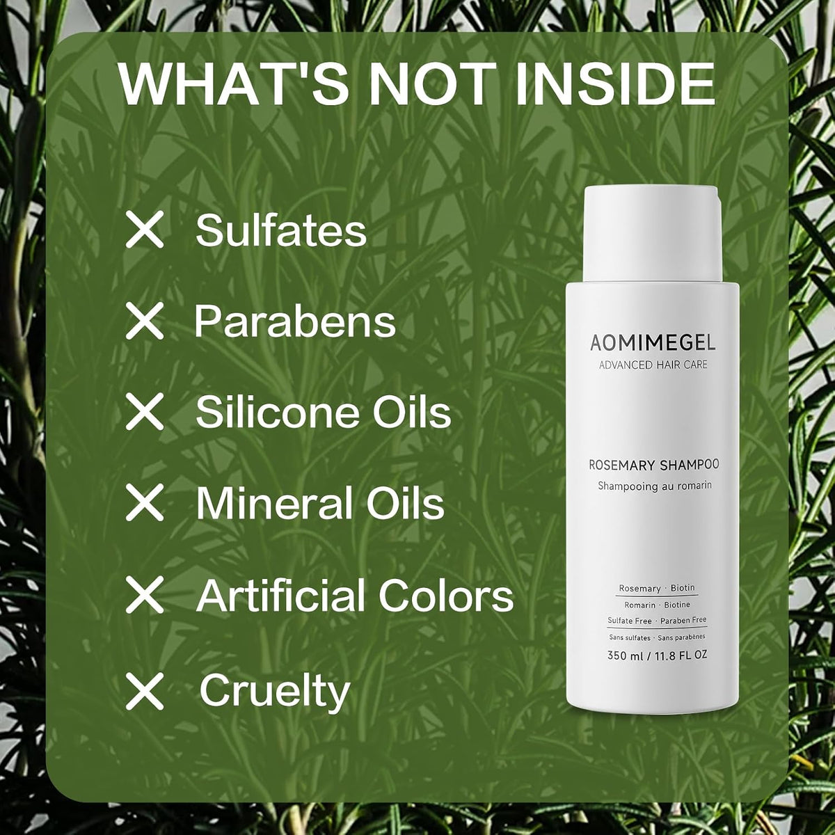 🎀Rosemary Shampoo – Volumizing & Anti-Hair Loss Care