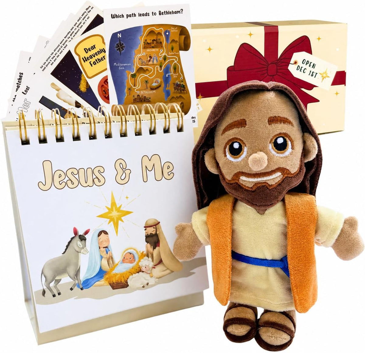 🎉Jesus & Me Activities Advent Calendar 2026, Jesus Doll, Daily Scripture
