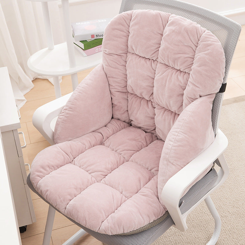 🎉 Heated Office Chair Cushion, Plush Warm Seat & Back Support Cushion for Winter