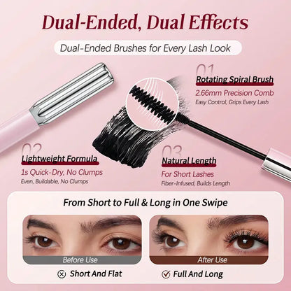 🎀【Buy 1 Get 1 Free】Dual-Ended 2-in-1 Mascara – Lengthening & Volumizing Lash Look