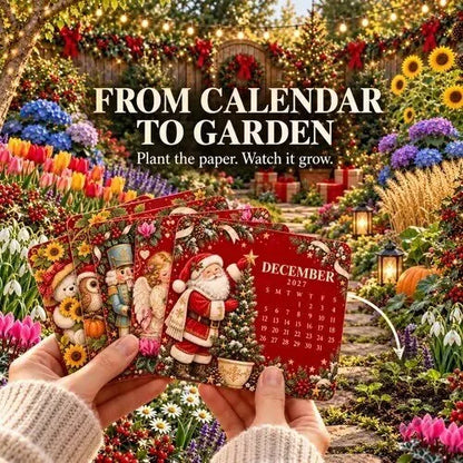 ❤️2027 Christmas Mini Desk Calendar with Wooden Stand