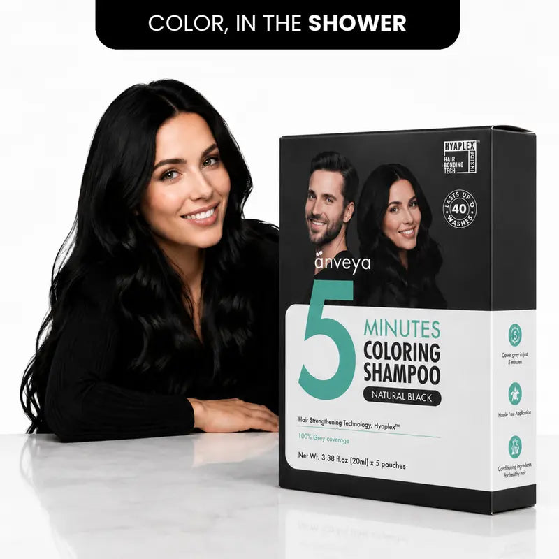 🎀5 Minutes 3-in-1 Coloring Shampoo – Natural Black