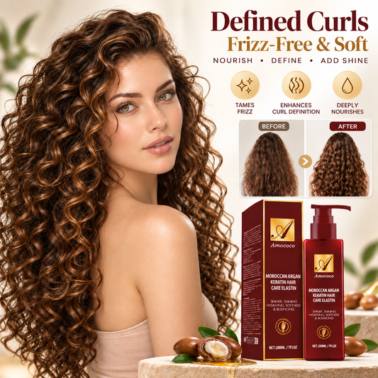 🔥Curl Defining Cream, Leave‑In Hair Treatment with Argan & Avocado Oil