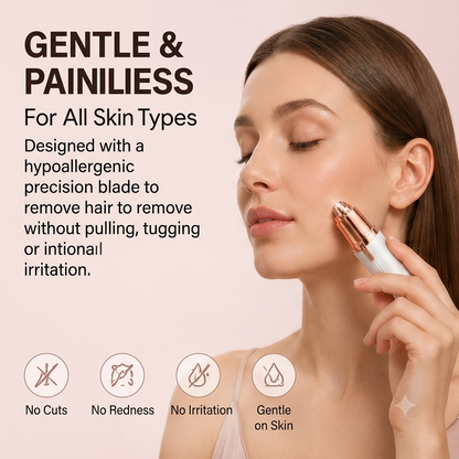 2-in-1 Rechargeable Facial & Eyebrow Hair Trimmer