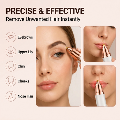 2-in-1 Rechargeable Facial & Eyebrow Hair Trimmer