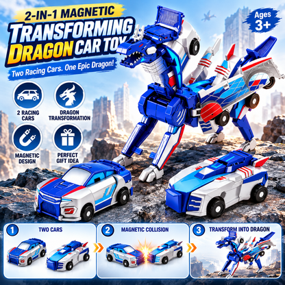 ✨2-in-1 Magnetic Transforming Dragon Car Toy🚗