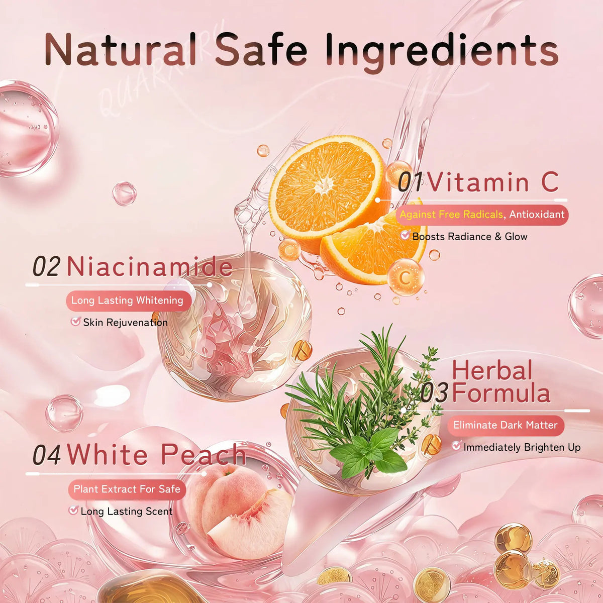 🎀VC Care Exfoliating Soap – Peach-Shaped Body Brightening Bar