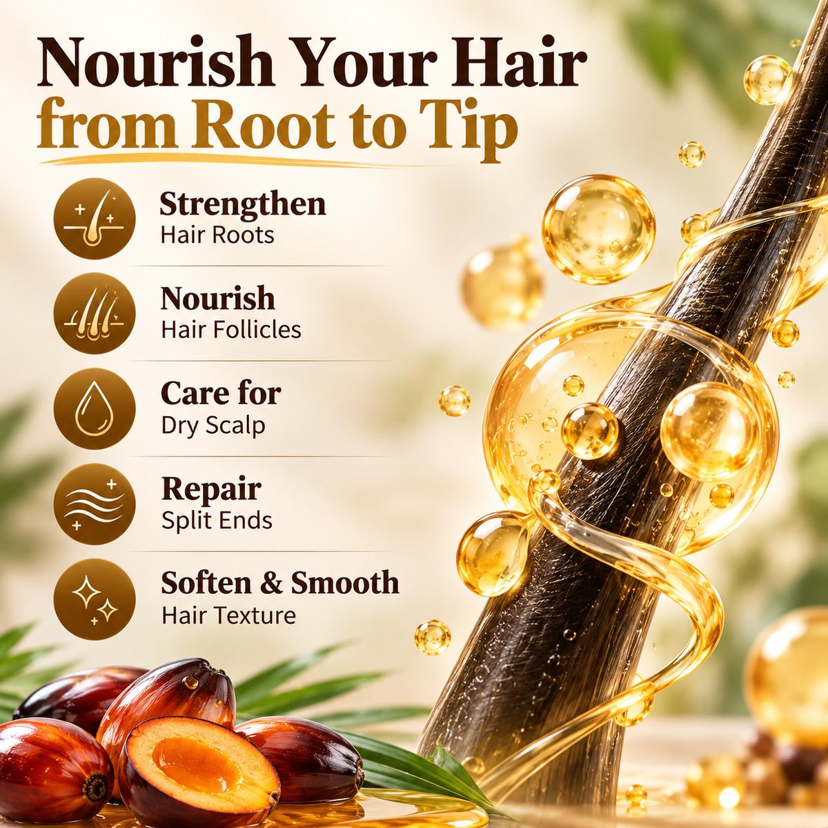 ❤️ 100% Pure Batana Hair Oil – Nourish, Strengthen & Shine | 1 Fl Oz