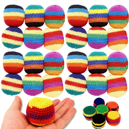 Knit Multicolor Hacky Sack Stress Ball