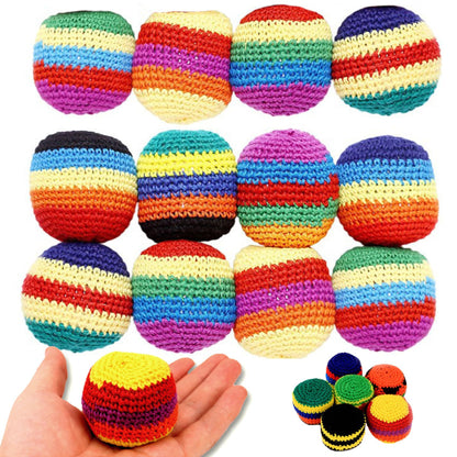 Knit Multicolor Hacky Sack Stress Ball