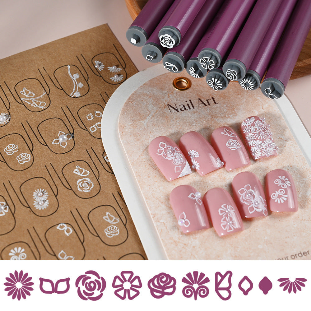 🔥 Nail Art Stamp Pen