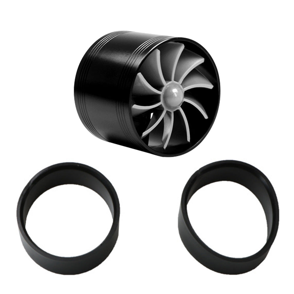 2.5" F1-Z Car Air Intake Turbonator , Dual Fan Turbine Super Gas Fuel Saver Turbo