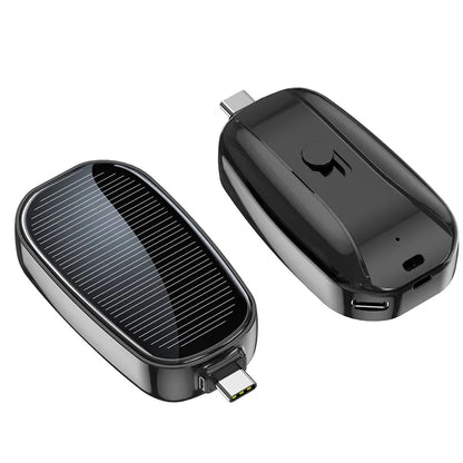 🎁Solar Mini Power Bank with Built-In Charging Connector