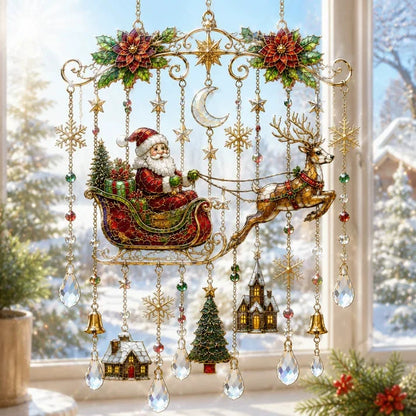 Handmade Christmas Stained Glass Window Hanging