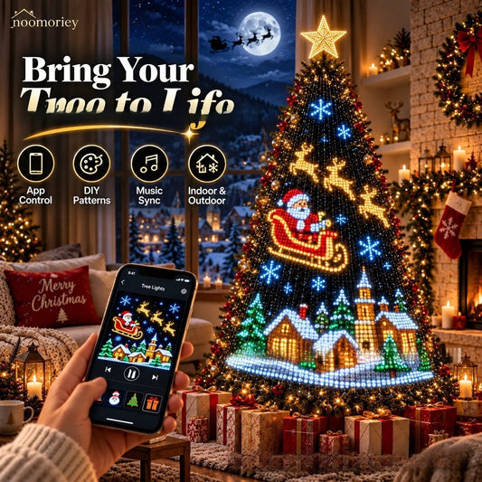 🔥Smart APP & Remote RGB Christmas Tree Lights🎄
