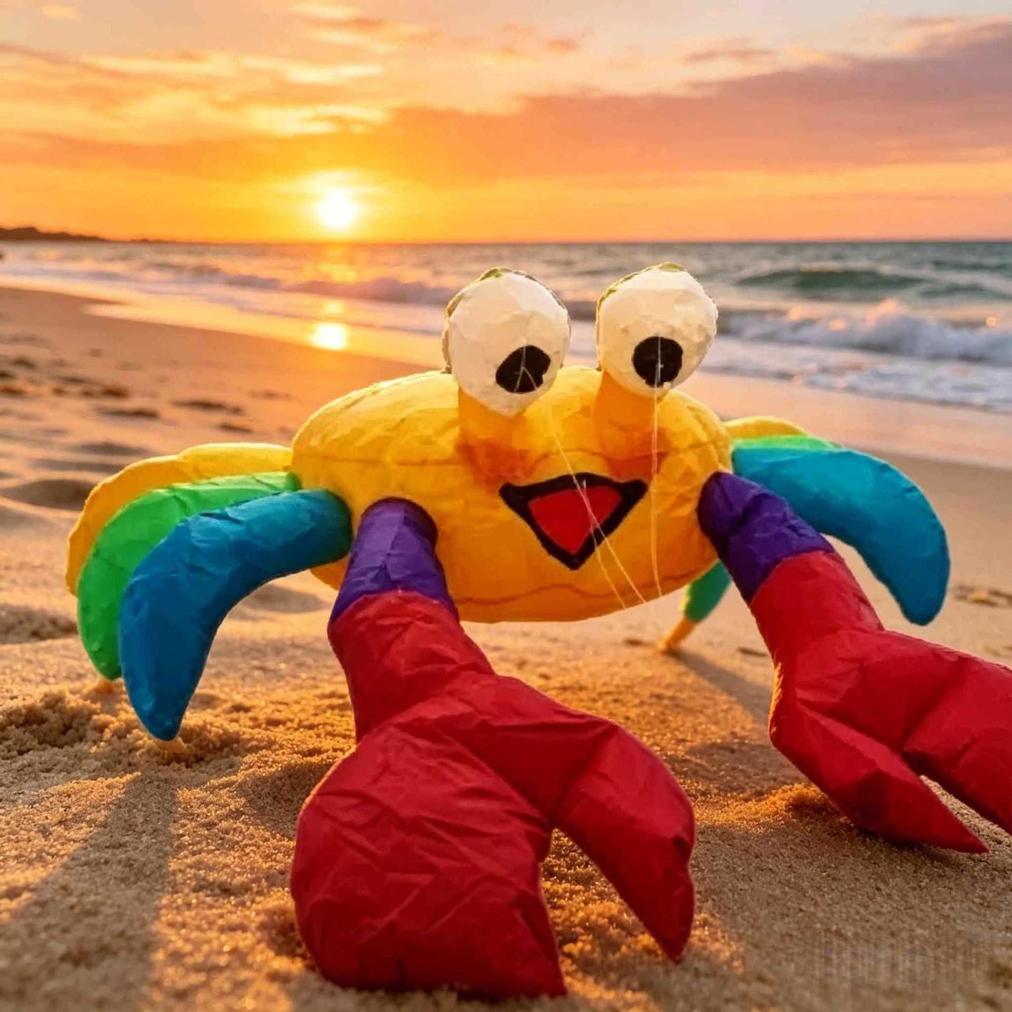 Crab kite on the ground