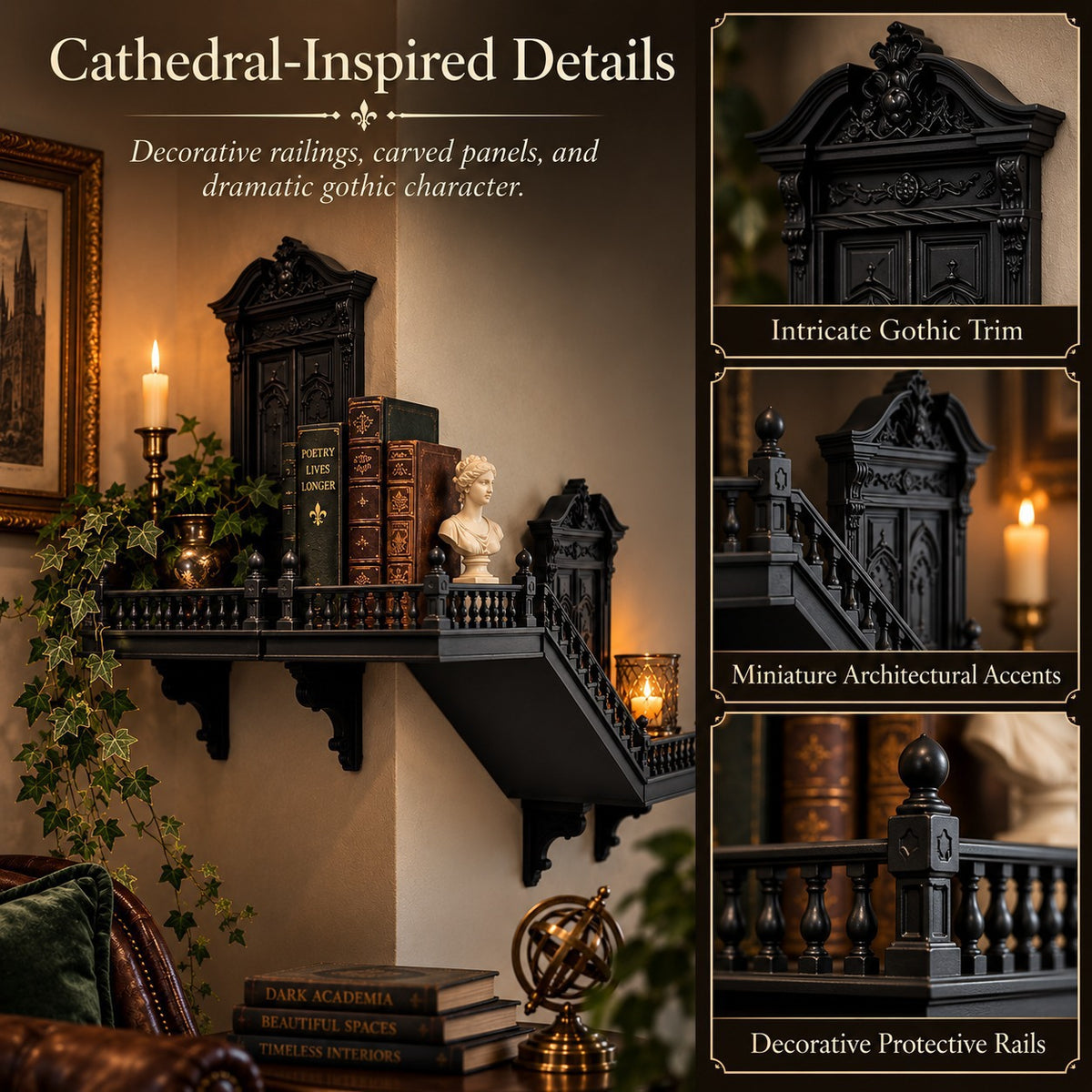 ❤️Gothic Corner Wall Shelf – Transform Empty Corners