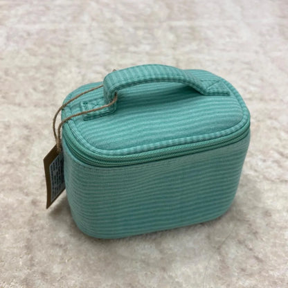 🎁Striped Makeup Bag With Built-In Mirror