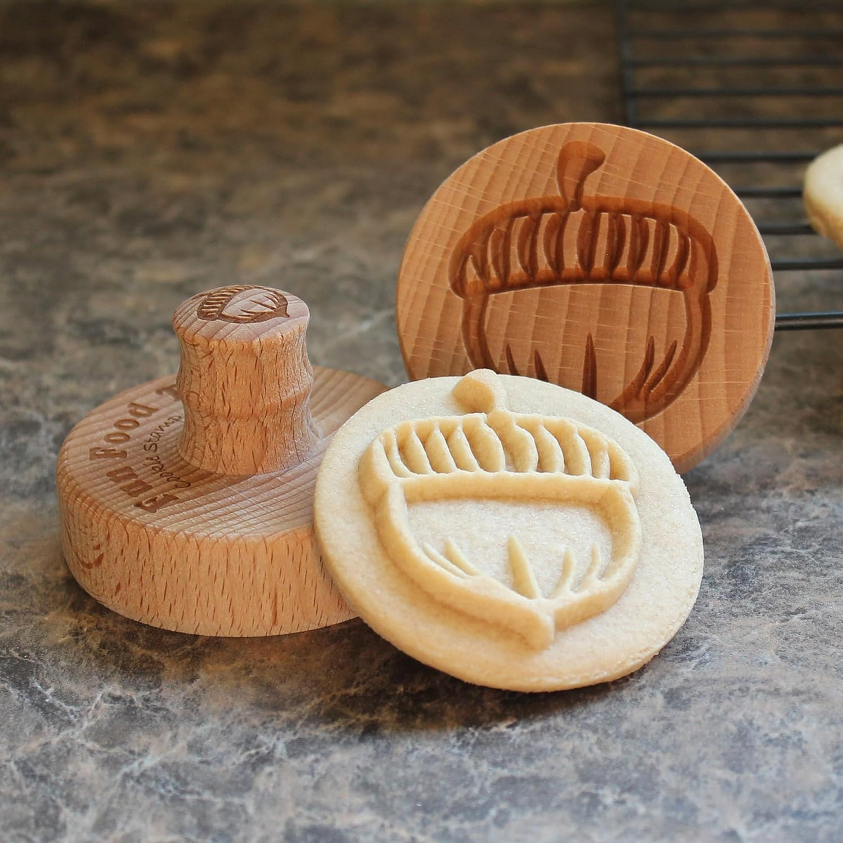 🔥Wood Cookie Stamp, 2.5 Inch