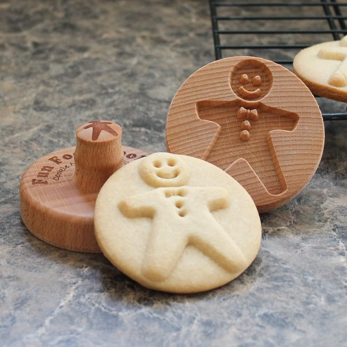 🔥Wood Cookie Stamp, 2.5 Inch