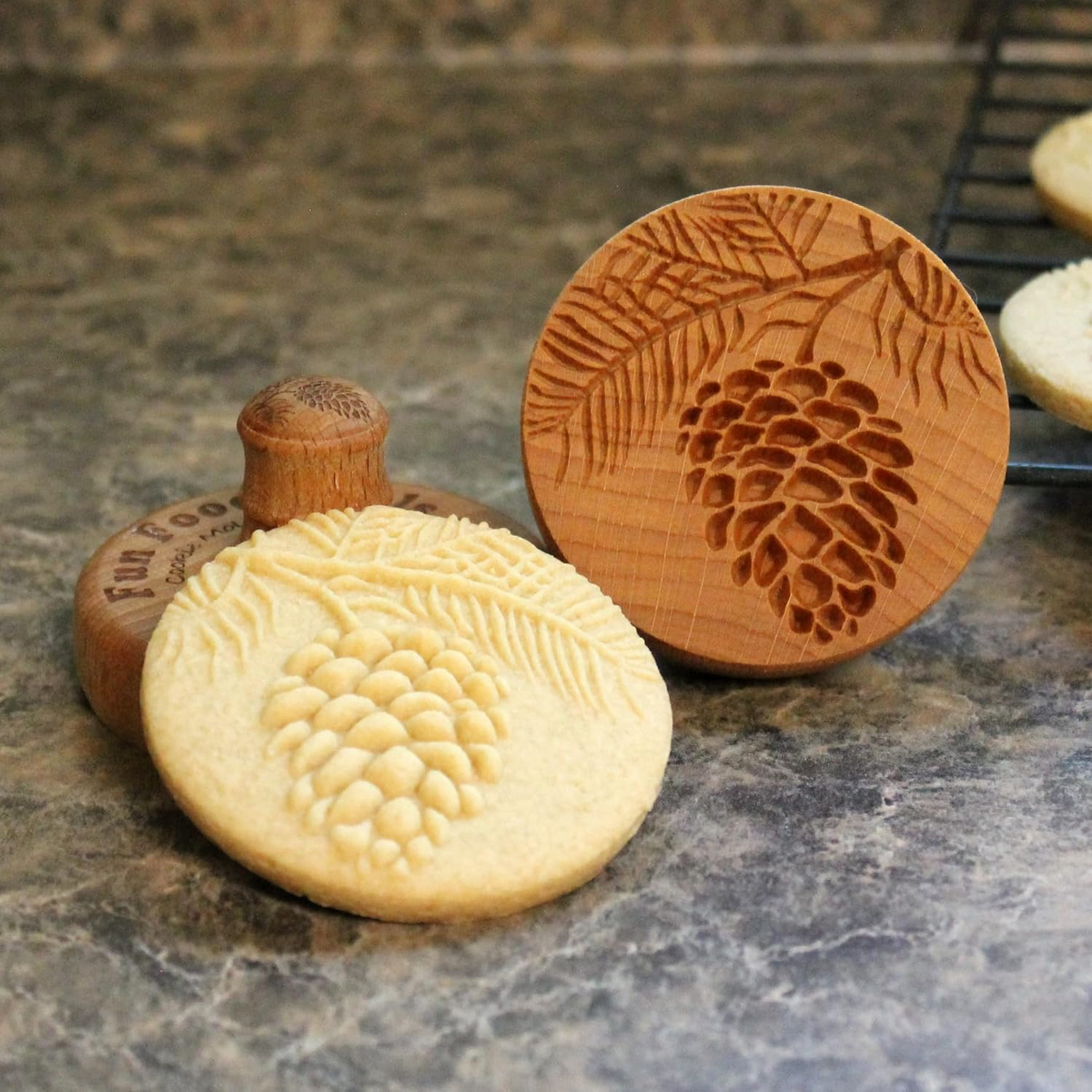 🔥Wood Cookie Stamp, 2.5 Inch