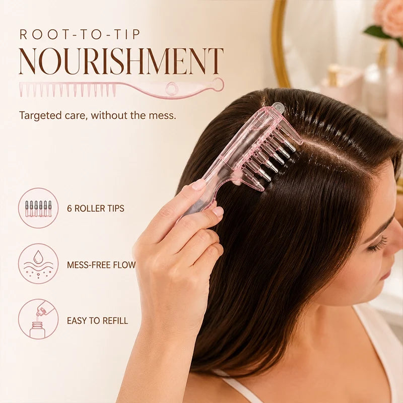 🔥Crystal Roller Scalp Oil Applicator Comb
