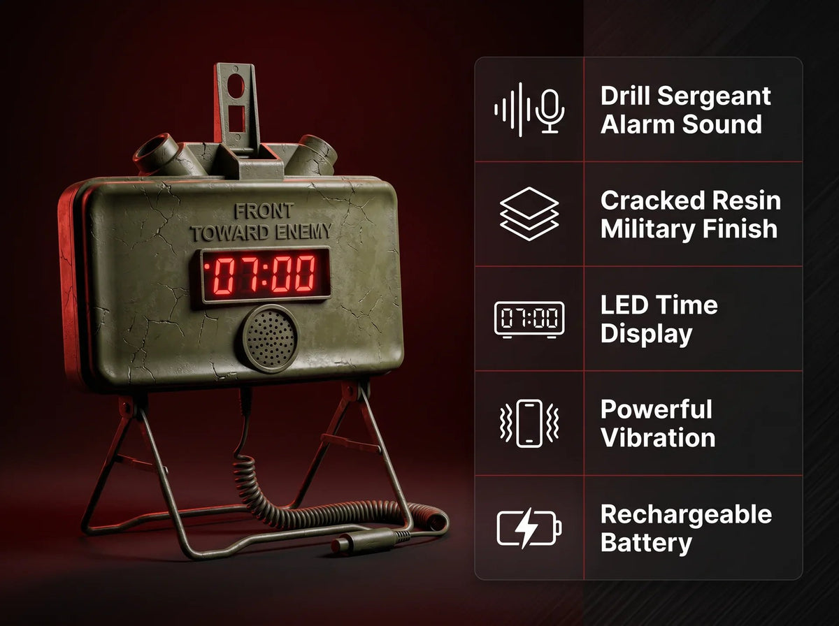 ⏰ Reloj despertador táctico con control remoto. Reloj digital de fácil configuración y controles sencillos para la mesita de noche