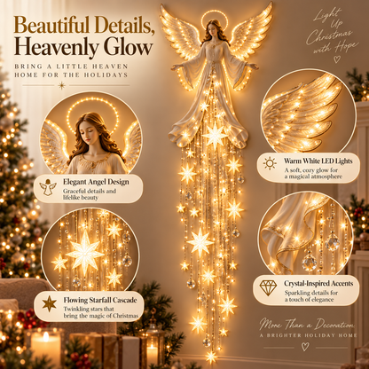 🎉Angel Blessing Starfall Wall Ligh – Heavenly Christmas Wall Decor