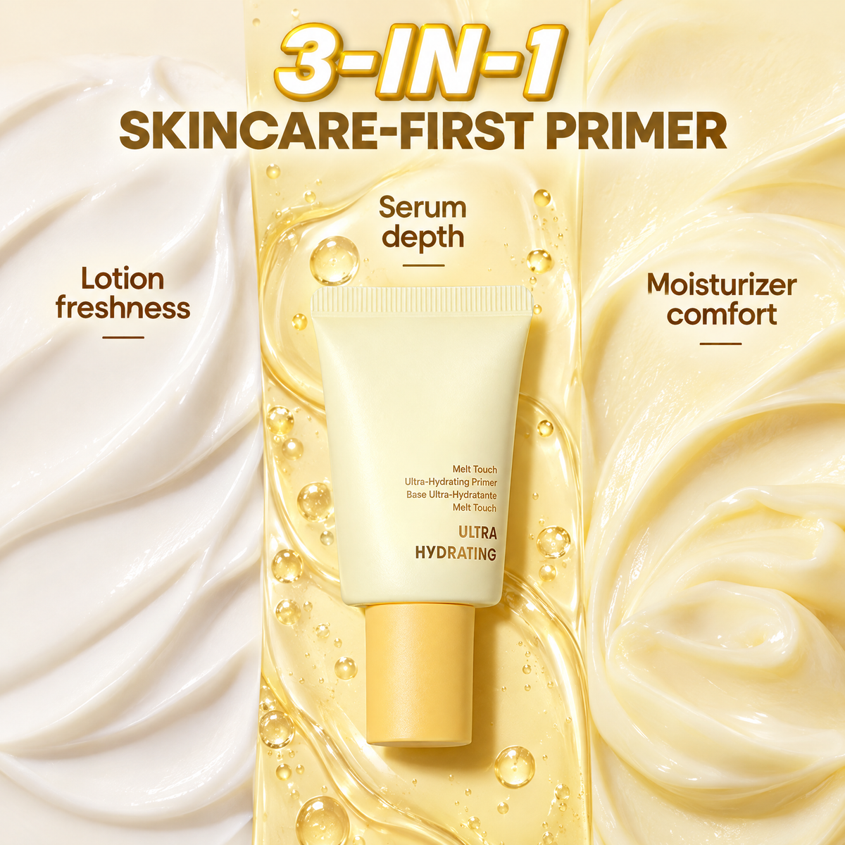 ✨Melt Touch Ultra-Hydrating Primer – 3-in-1 Skincare-First Makeup Base