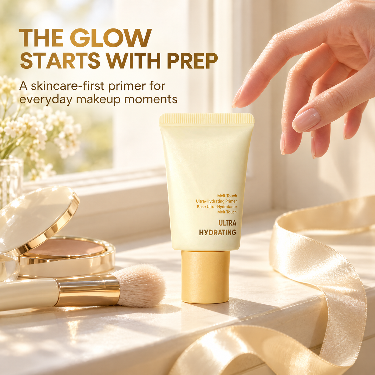 ✨Melt Touch Ultra-Hydrating Primer – 3-in-1 Skincare-First Makeup Base
