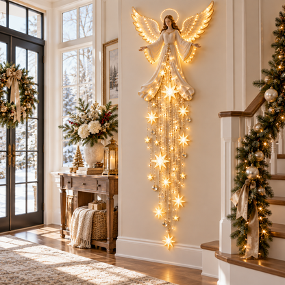 🎉Angel Blessing Starfall Wall Ligh – Heavenly Christmas Wall Decor