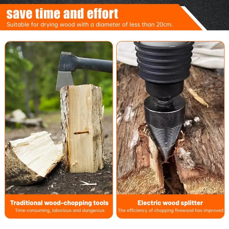 Heavy-Duty Electric Drill Bits,Simple Firewood Splitter