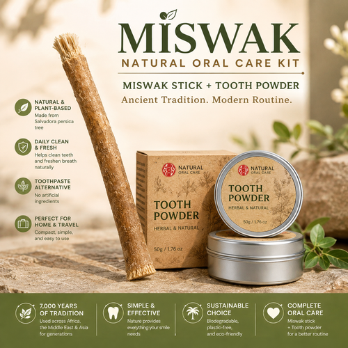 🌿 Natural Miswak Toothbrush – A Simple, Plant-Based Way to Refresh Your Daily Oral Care