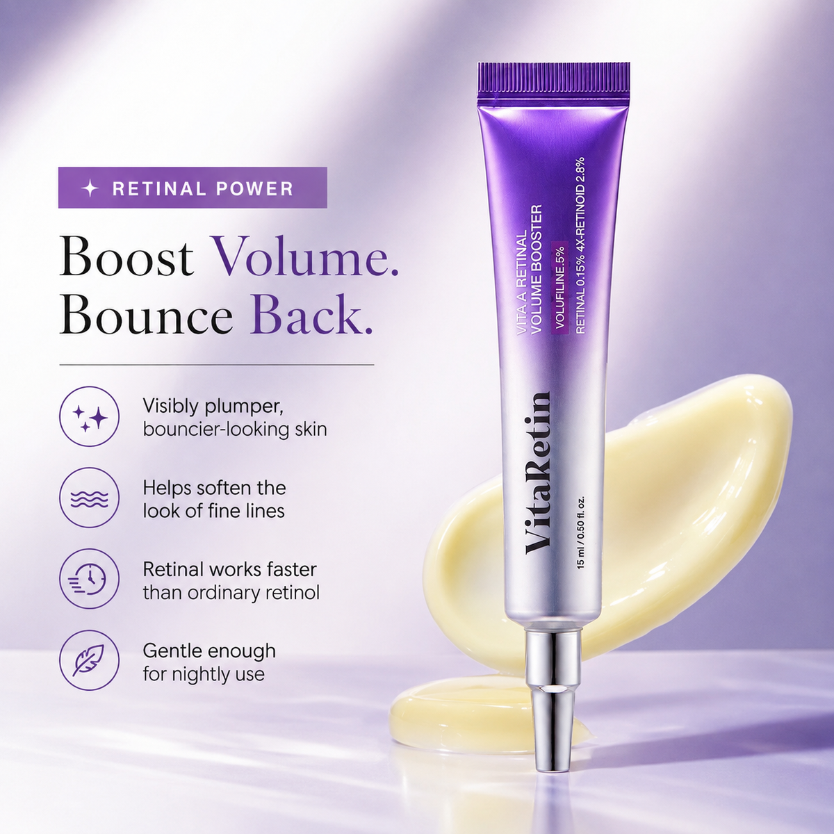 ✨ Retinal Volume Booster | Smooth Fine Lines, Firm Skin & Restore a Plumper-Looking Glow