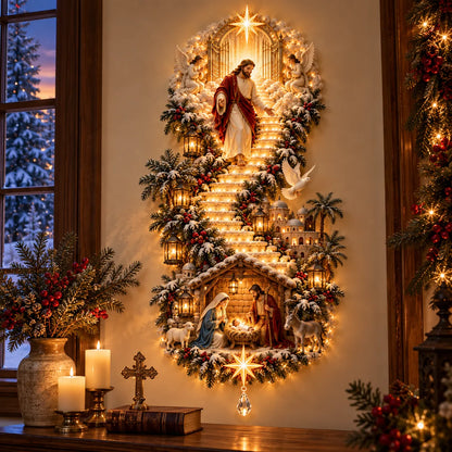🔥Cascading Stairway Of Light Christmas Wall Hanging