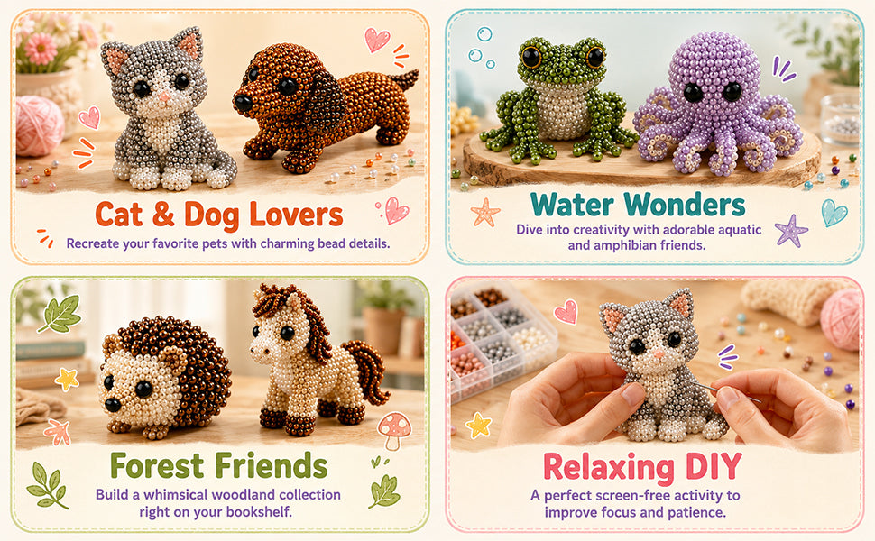 2026 Tiny 3D Beaded Animal DIY Kit