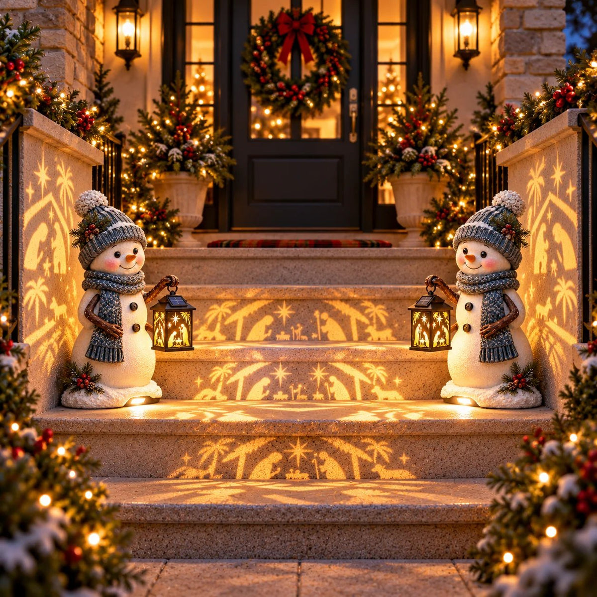 🎉 Solar Christmas Step Lights | 5 Festive Character Styles