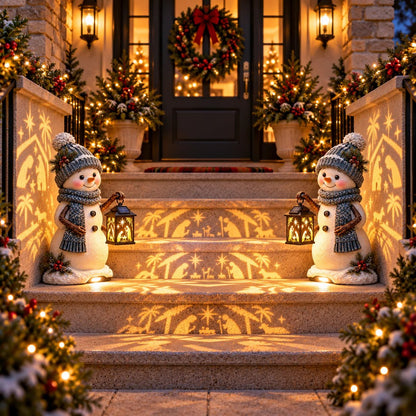 🎉 Solar Christmas Step Lights | 5 Festive Character Styles