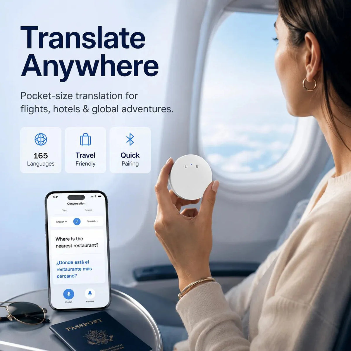 🔥AI Pocket Translator – Real-Time Two-Way Voice Translation in 165+ Languages