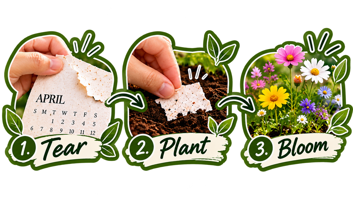 ✨Eco-Friendly Plantable "Timeless" Seed Calendar 2027 🌱Plan•Plant•Grow•EnjoyStyle