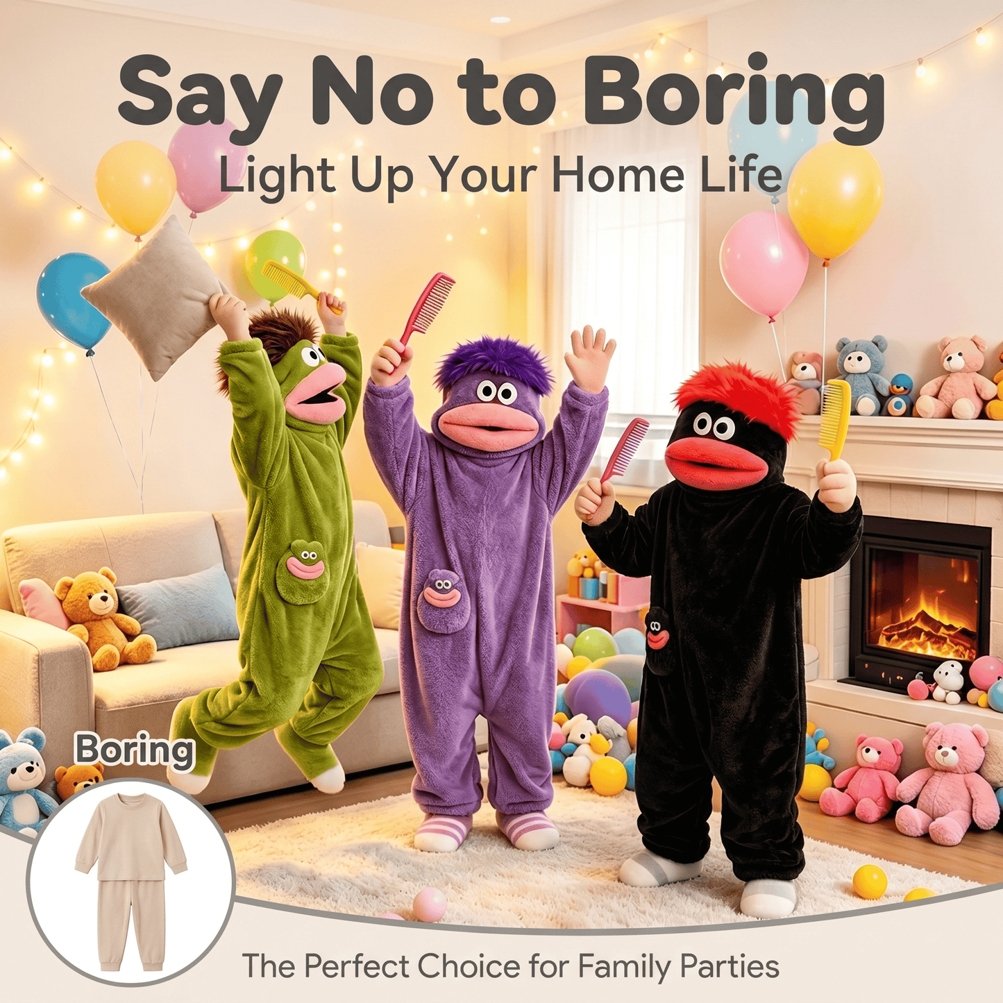 Funny Adult Onesie Pajamas. Soft Fleece Loungewear with Playful Design. Unisex Oversized Fit