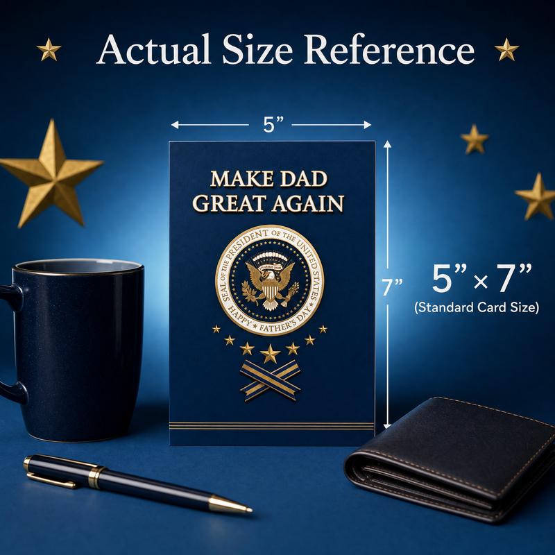 Make Dad Great Again Funny Talking Father's Day Card 🎙️👑