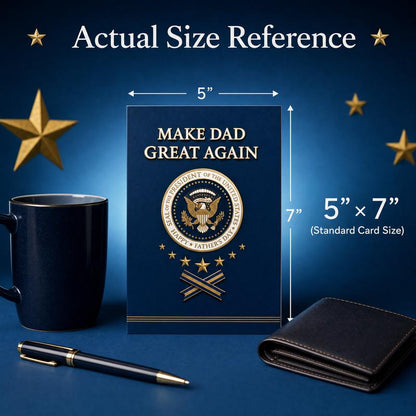 Make Dad Great Again Funny Talking Father's Day Card 🎙️👑