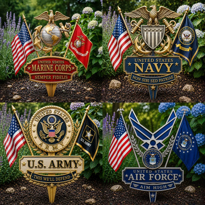 🇺🇸🎖️ Military Branch Tribute Garden Stakes