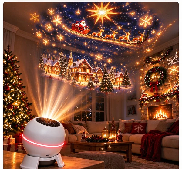 🔥 Last day to save 49% –🎄🎅 Christmas Magic Projection Light – Bring Holiday Scenes to Life