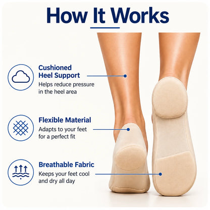 🎁2-Piece Breathable 3D Arch Support Heel Cushion Socks For Wome